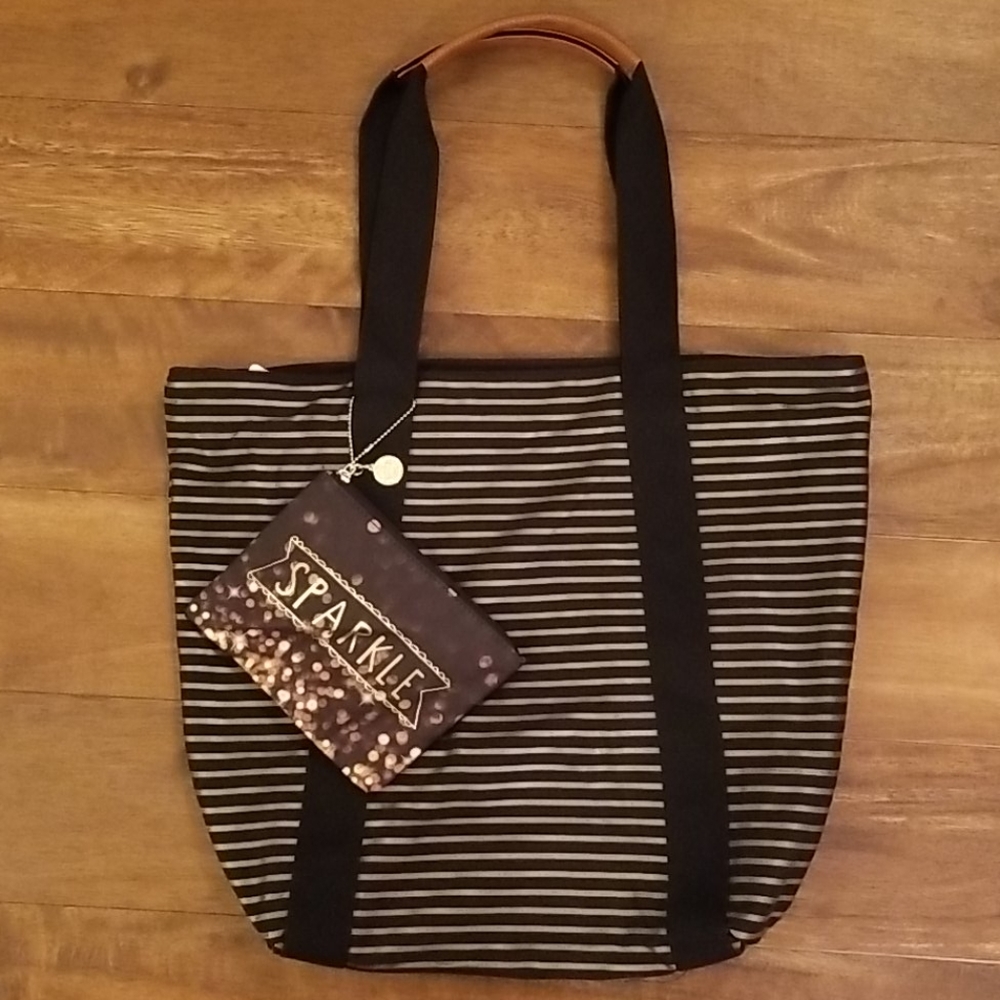 Bath & Body Works tote with attached zip bag
